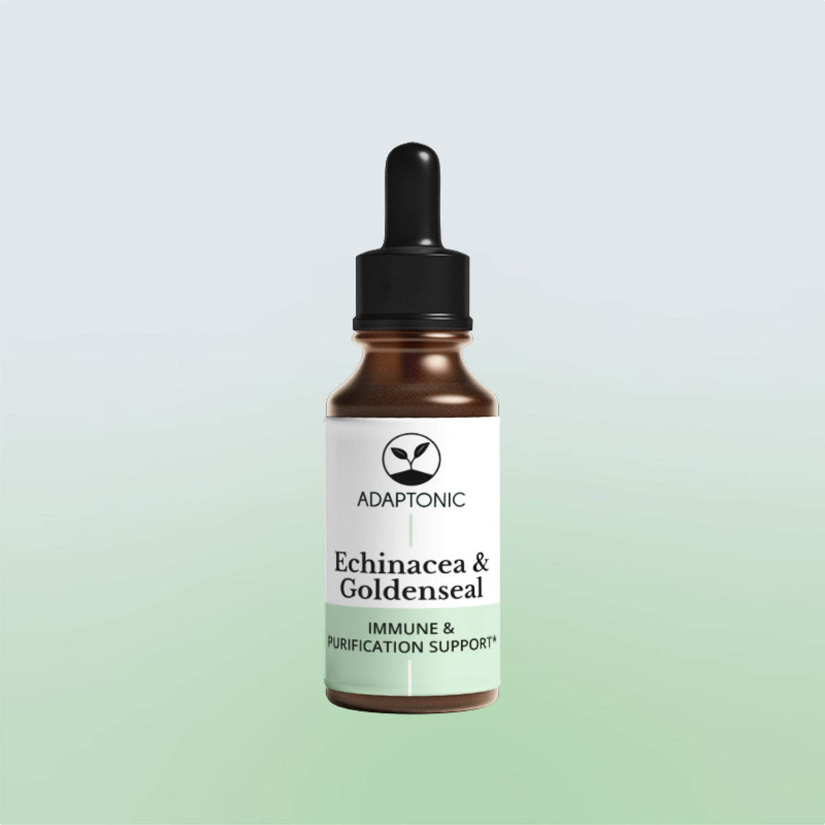 Echinacea & Goldenseal liquid herbal extract bottle by Adaptonic