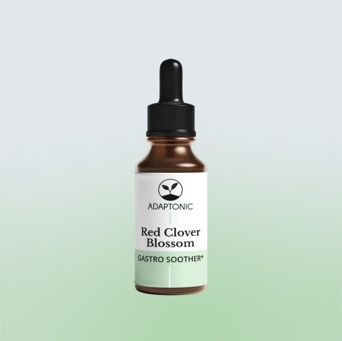 Red Clover Blossom liquid herbal extract bottle by Adaptonic