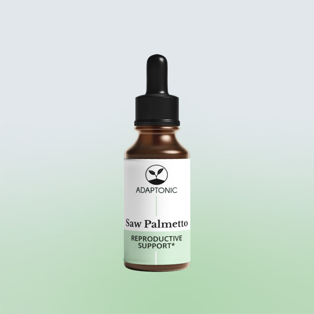 Saw Palmetto liquid herbal extract bottle by Adaptonic