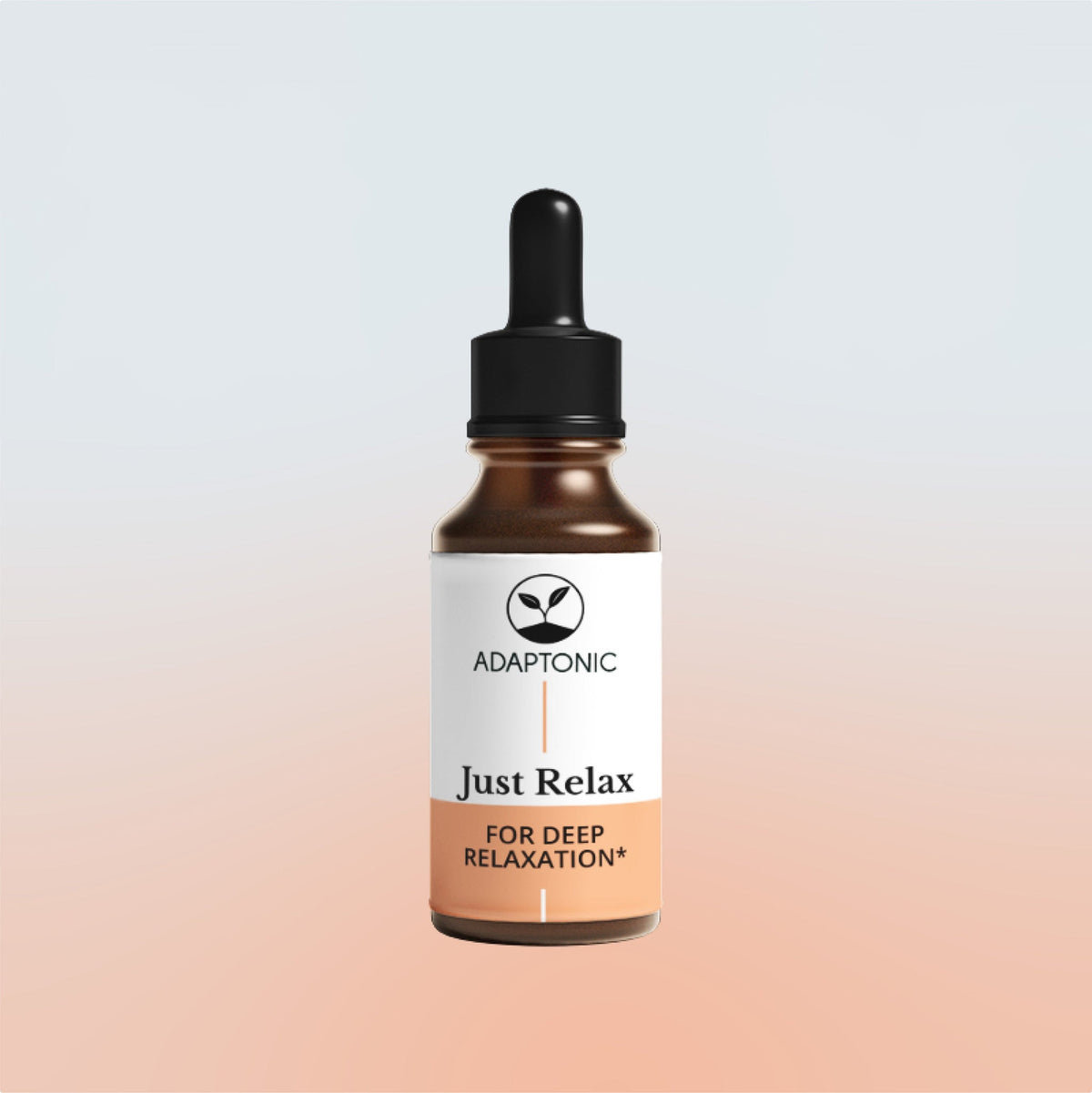 Just Relax liquid herbal formula bottle by Adaptonic