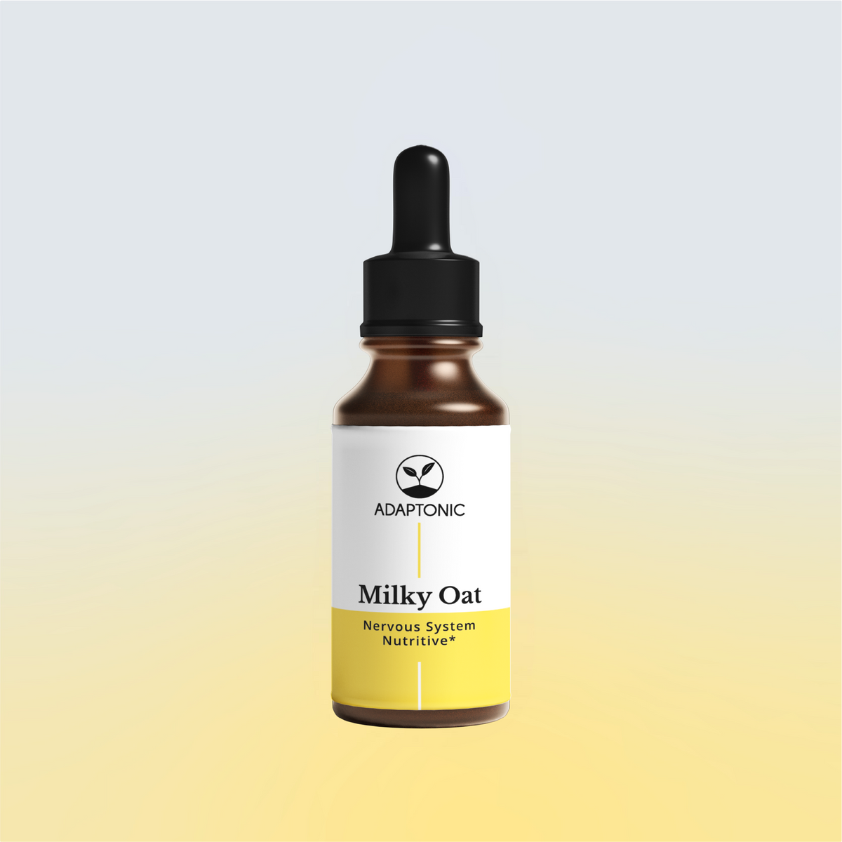 Milky Oat liquid herbal extract bottle by Adaptonic