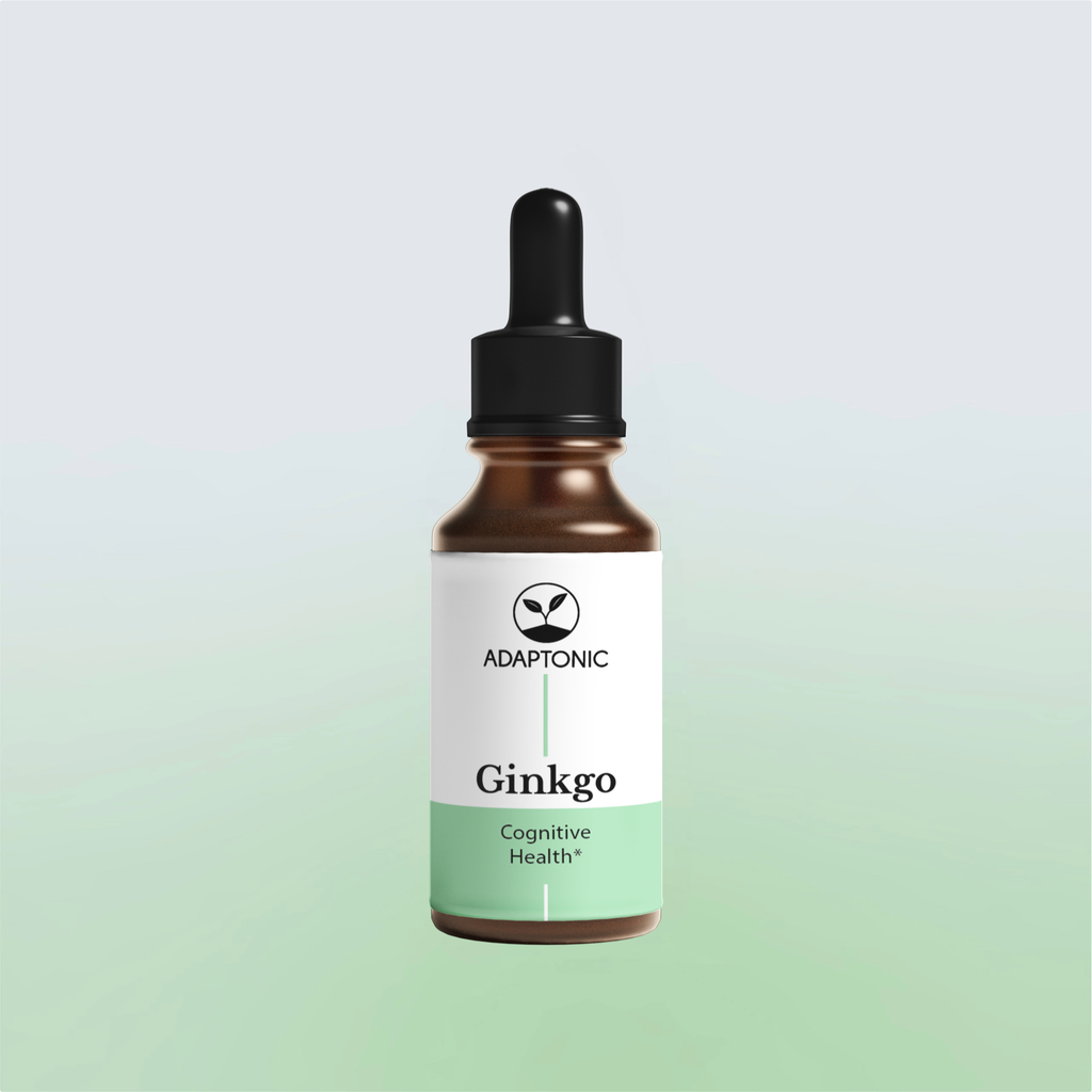 Ginkgo liquid herbal extract bottle by Adaptonic