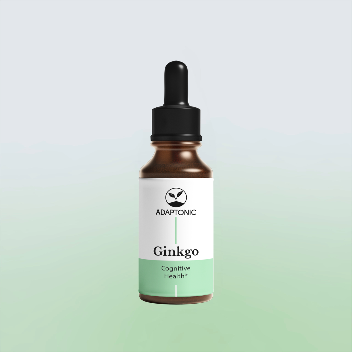 Ginkgo liquid herbal extract bottle by Adaptonic