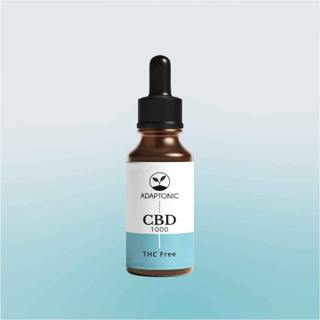 CBD 1000 CBD oil bottle by Adaptonic