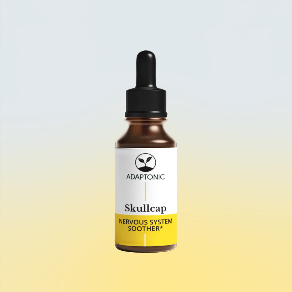 Skullcap liquid herbal extract bottle by Adaptonic