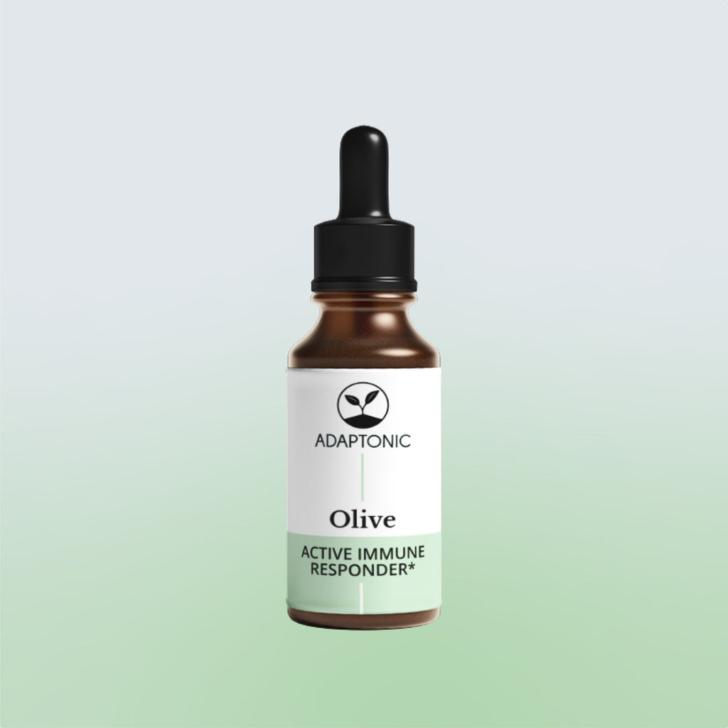 Olive liquid herbal extract bottle by Adaptonic
