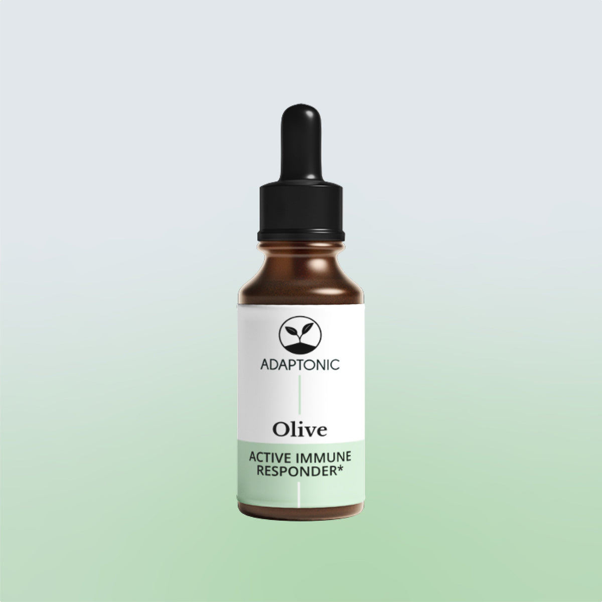 Olive liquid herbal extract bottle by Adaptonic