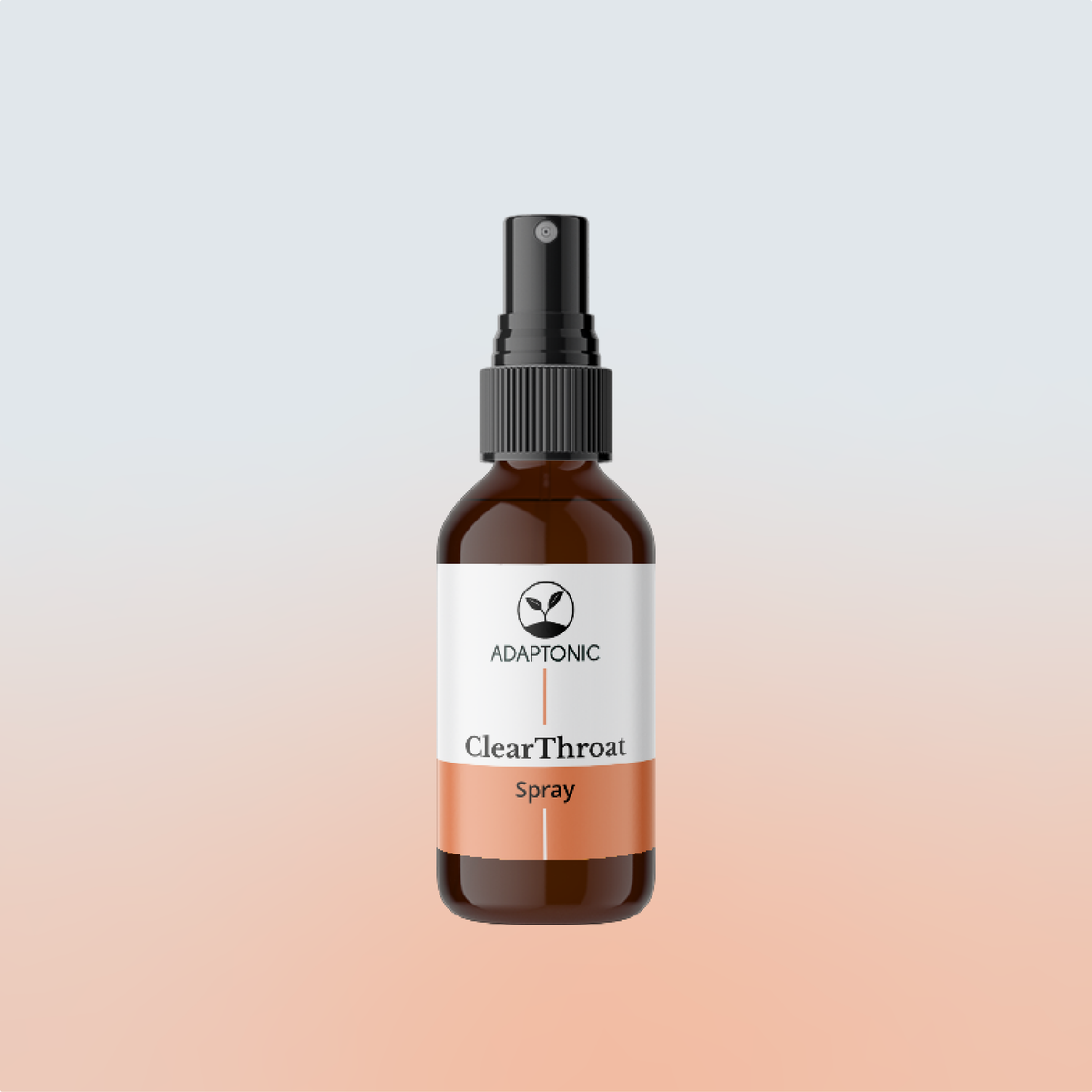 ClearThroat liquid herbal formula bottle by Adaptonic