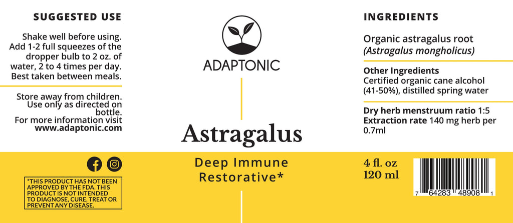 Astragalus 4 oz label