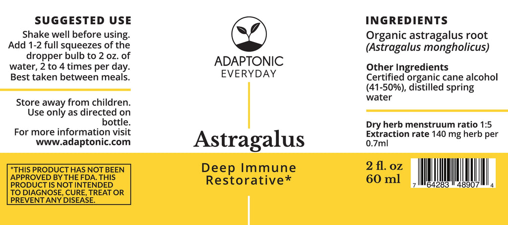 Astragalus 2 oz label