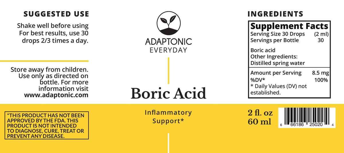 Boric Acid 2 oz label