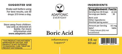 Boric Acid 2 oz label