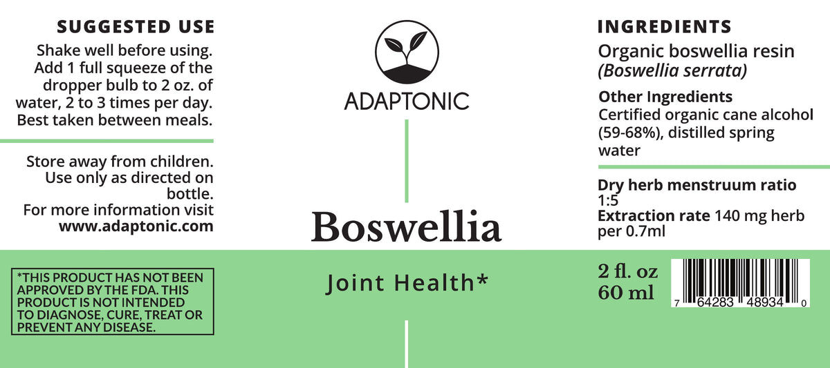 Boswellia 2 oz label