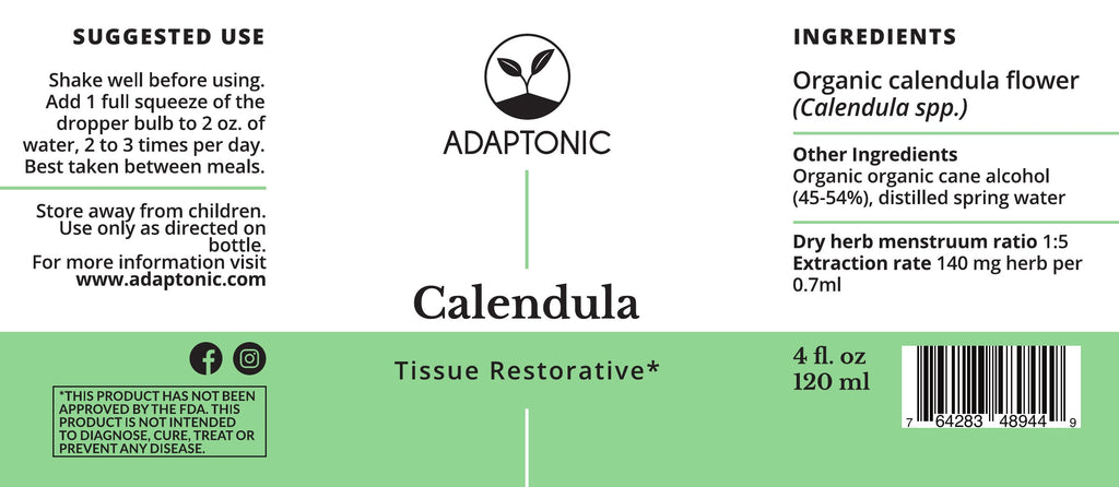 Calendula 4 oz label