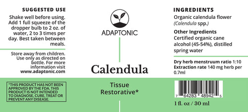 Calendula 1 oz label