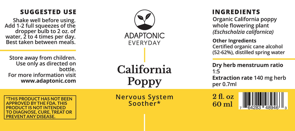 California Poppy 2 oz label