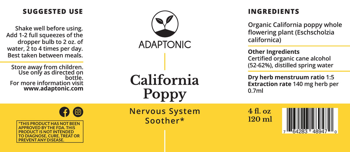California Poppy 4 oz label