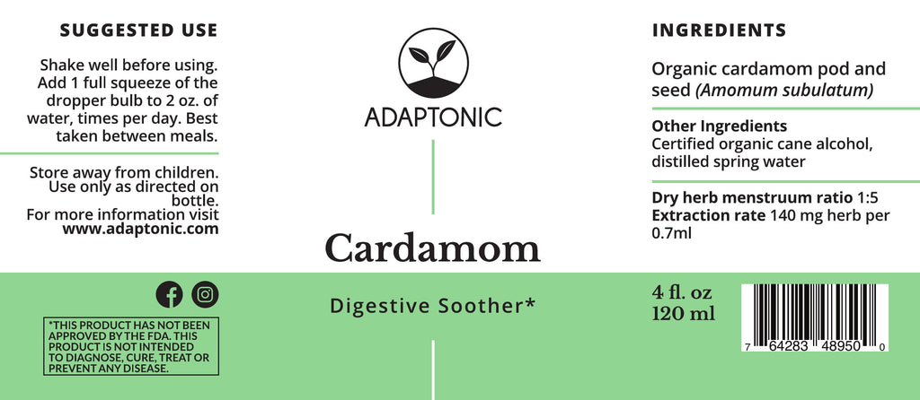 Cardamom 4 oz label