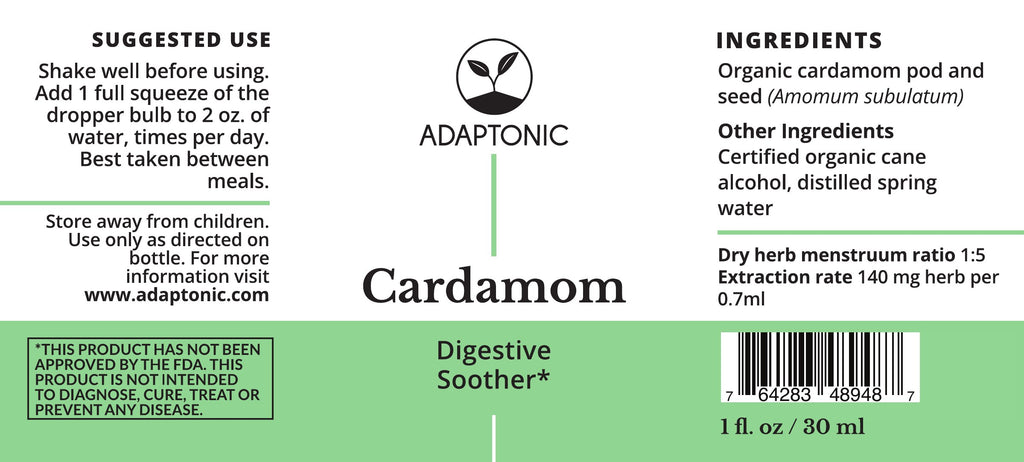 Cardamom 1 oz label