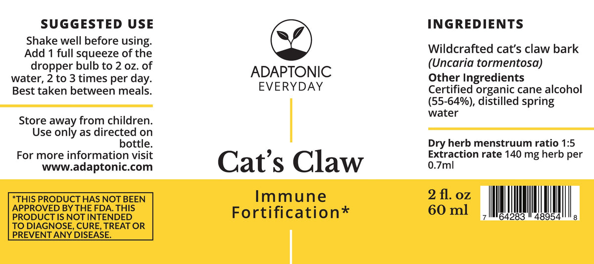 Cat's Claw 2 oz label