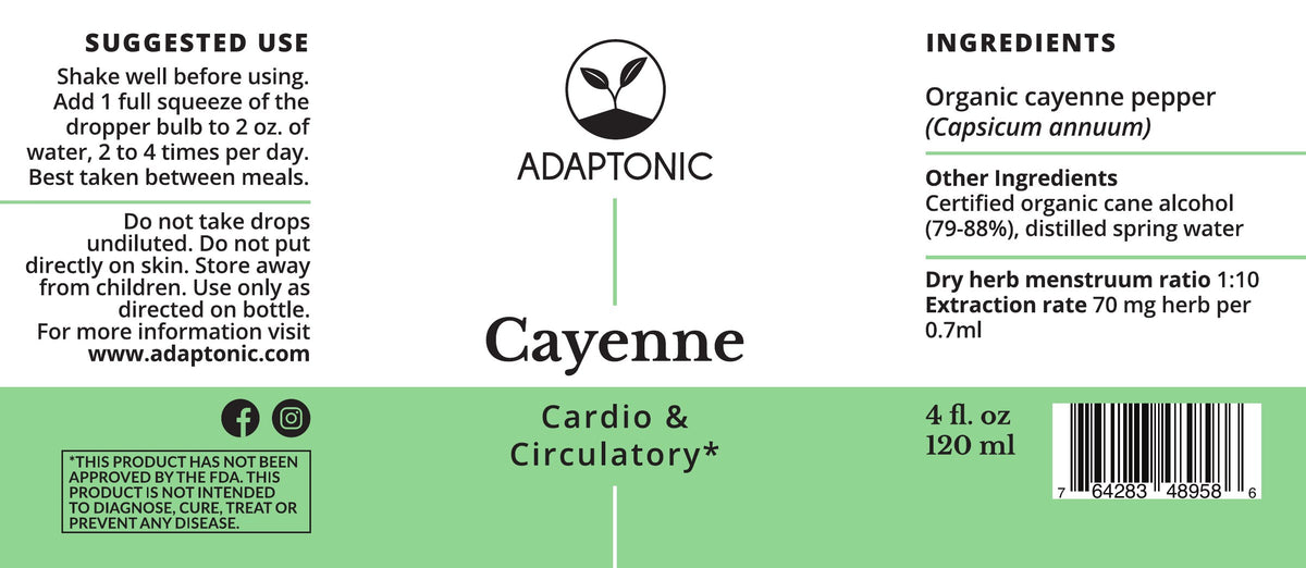 Cayenne 4 oz label