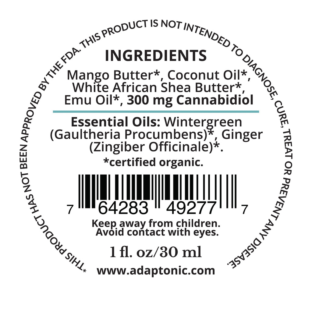 CBD Relief Rub 300 back label