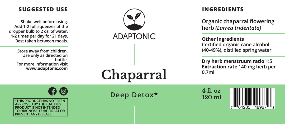 Chaparral 4 oz label