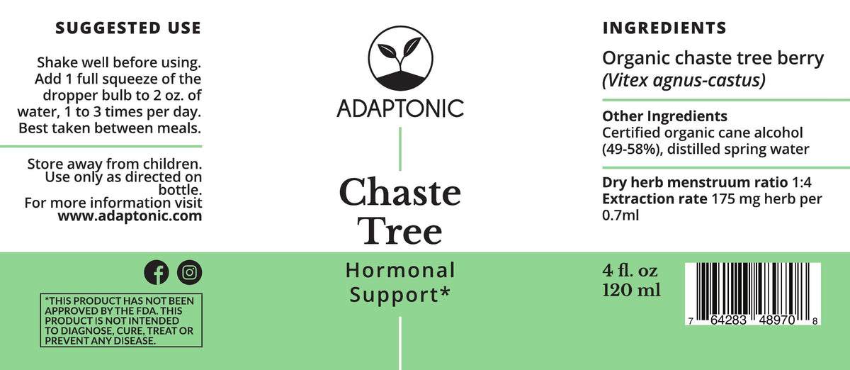 Chaste Tree 4 oz label