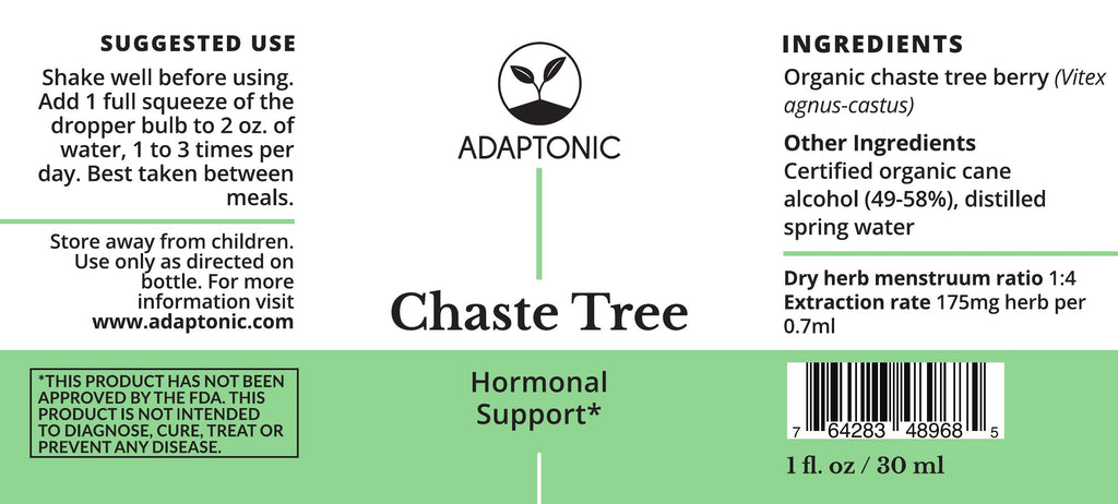 Chaste Tree 1 oz label