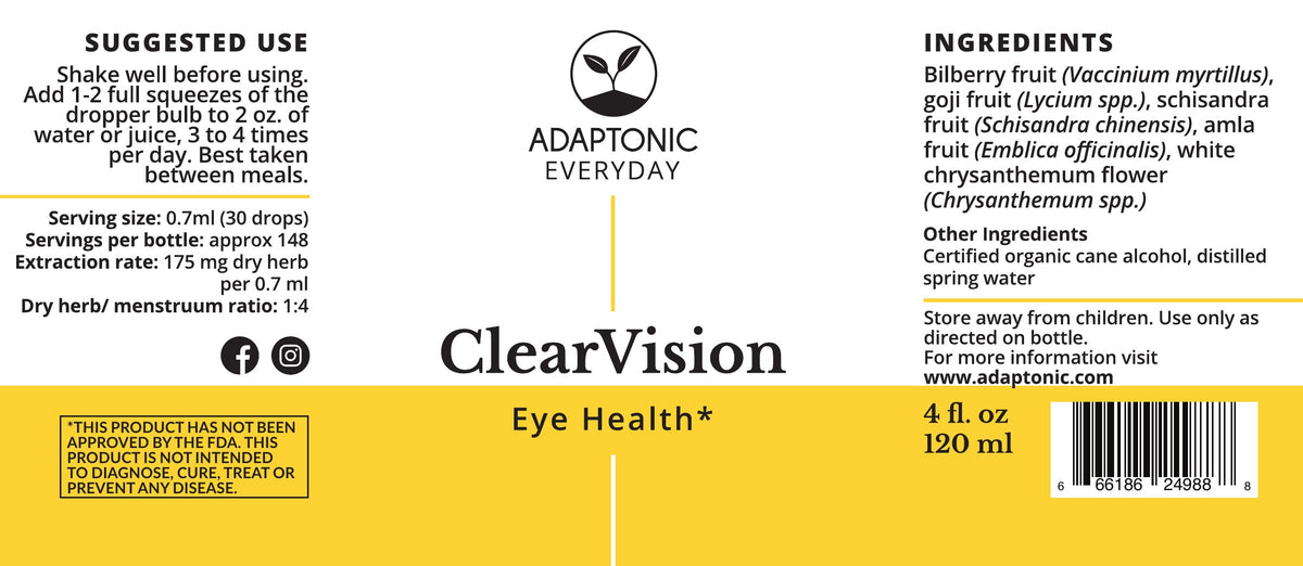 ClearVision 4 oz label