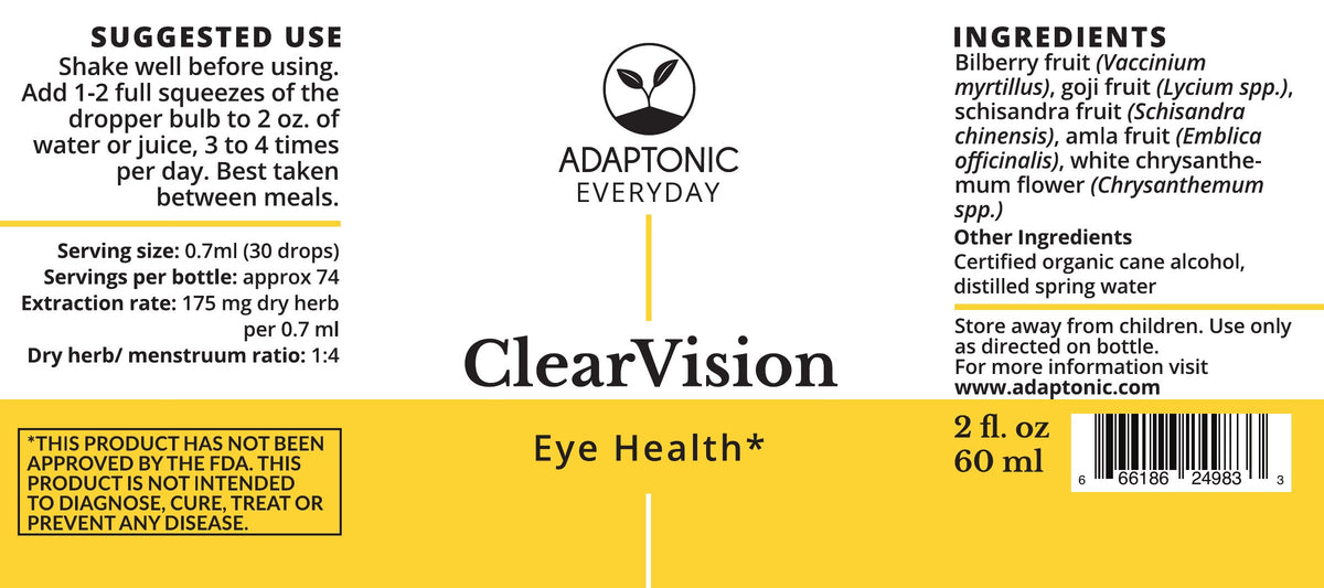 ClearVision 2 oz label