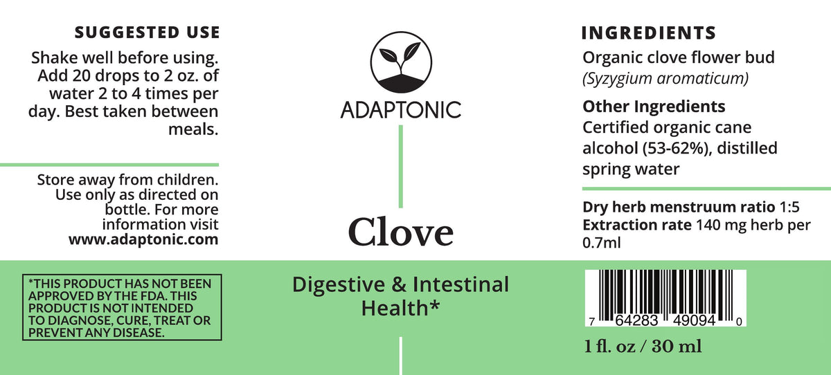 Clove 1 oz label