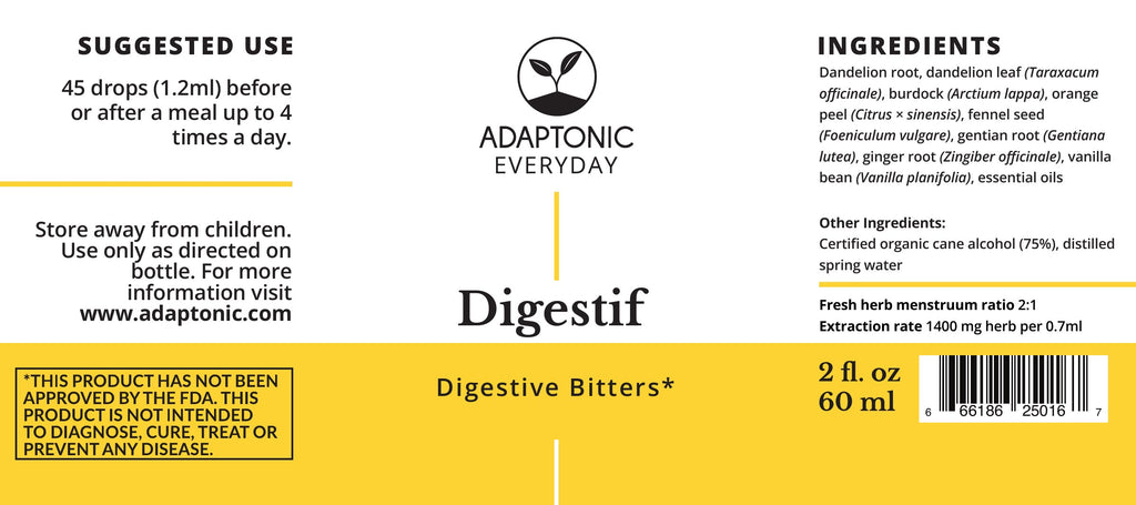 Digestif 2 oz label