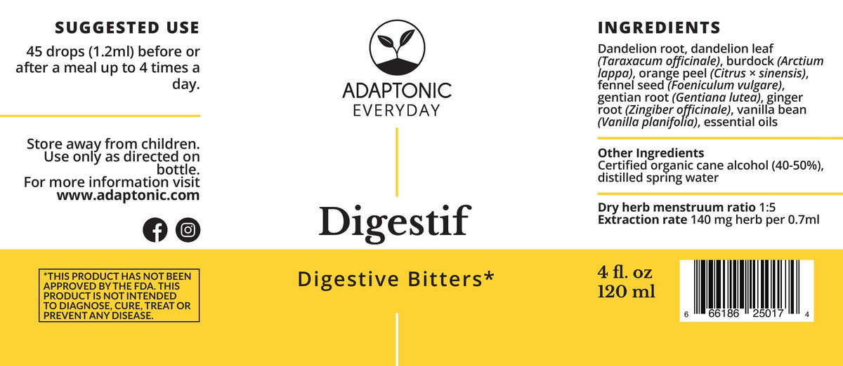 Digestif 4 oz label