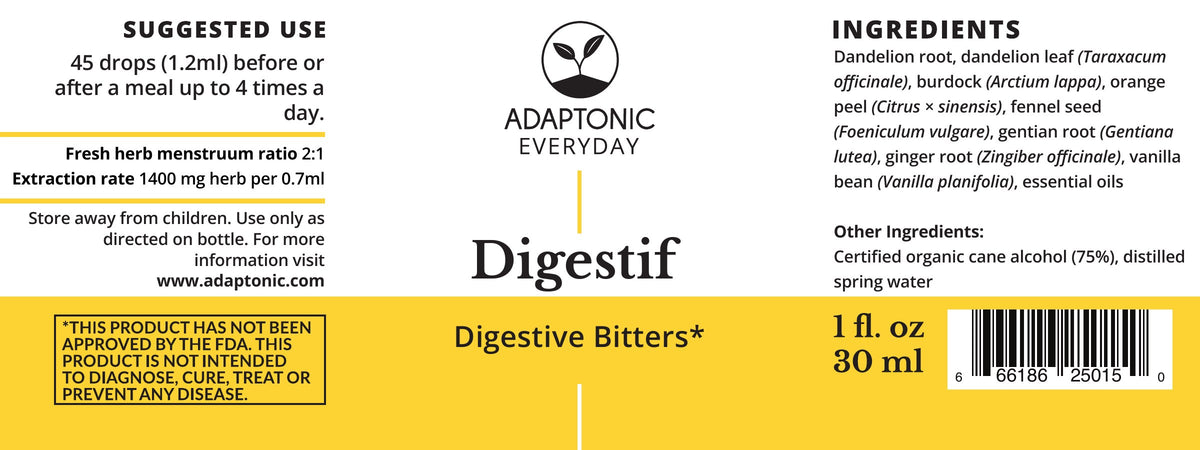 Digestif 1 oz label