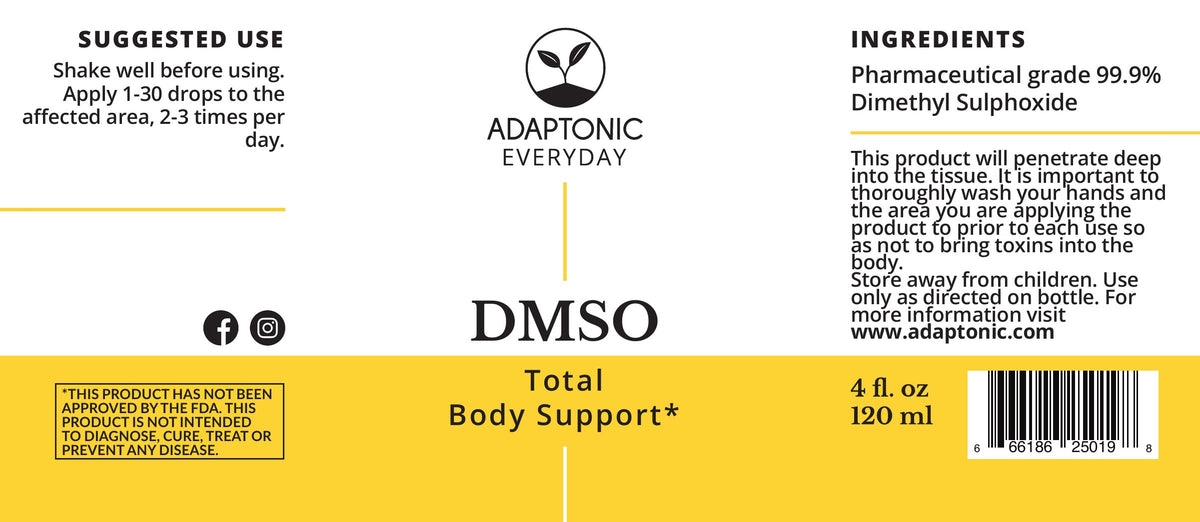 DMSO 4 oz label
