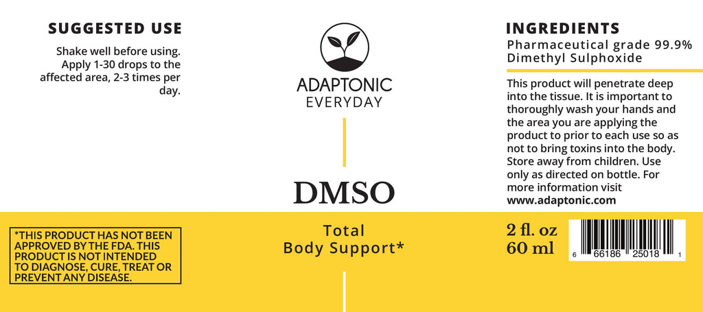 DMSO 2 oz label