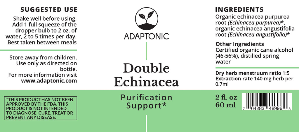 Double Echinacea 2 oz label