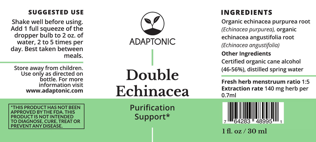 Double Echinacea 1 oz label