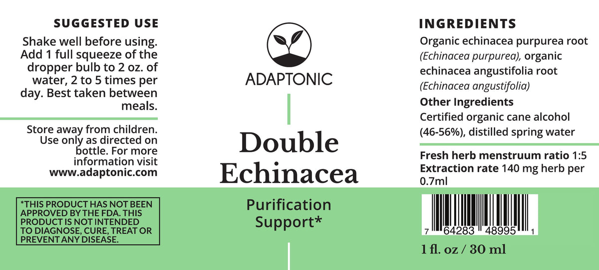 Double Echinacea 1 oz label