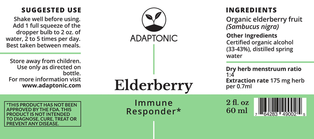 Elderberry 2 oz label