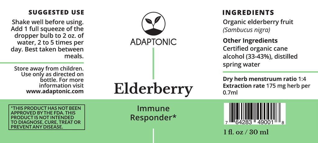 Elderberry 1 oz label