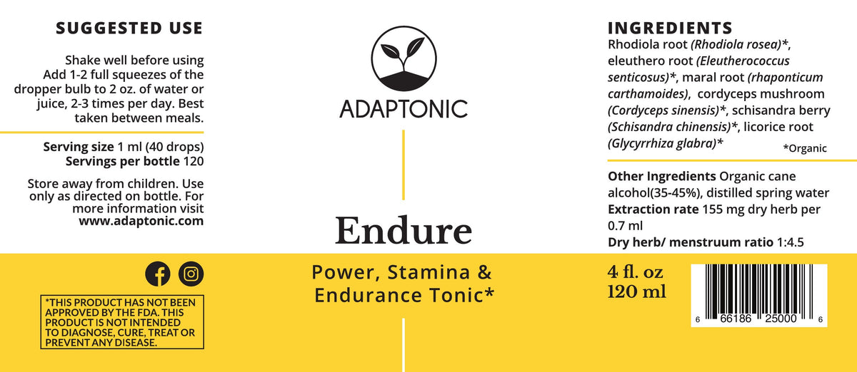 Endure 4 oz label