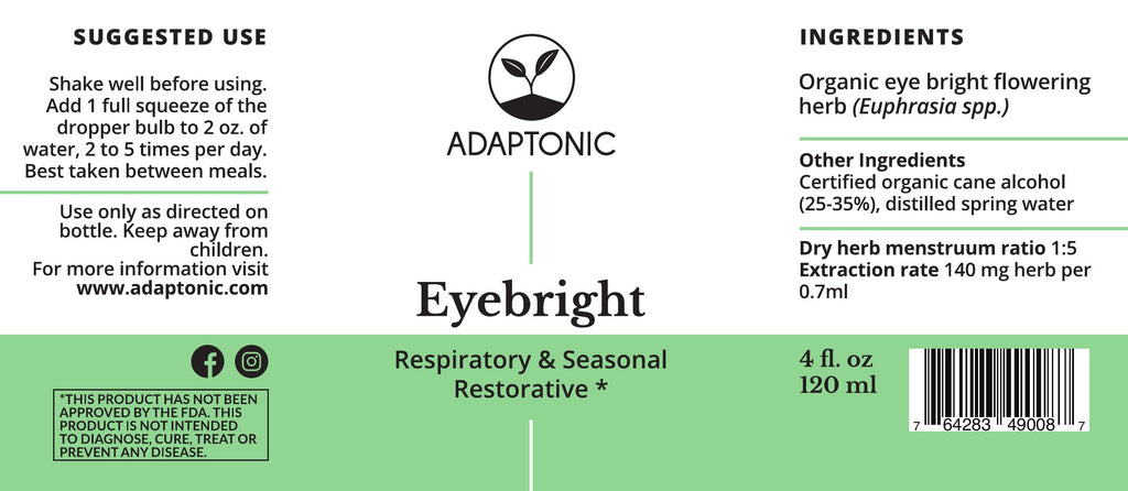 Eyebright 4 oz label