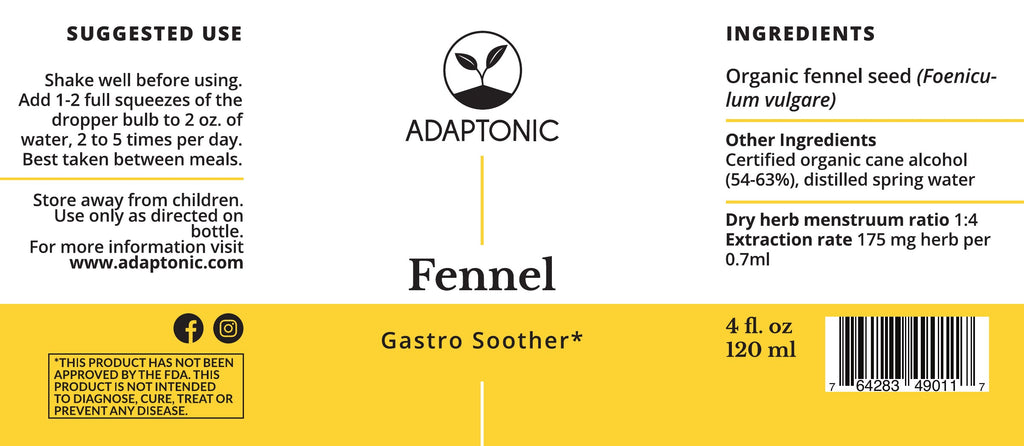 Fennel 4 oz label