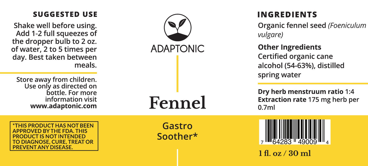 Fennel 1 oz label