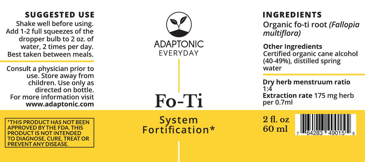 Fo-Ti 2 oz label
