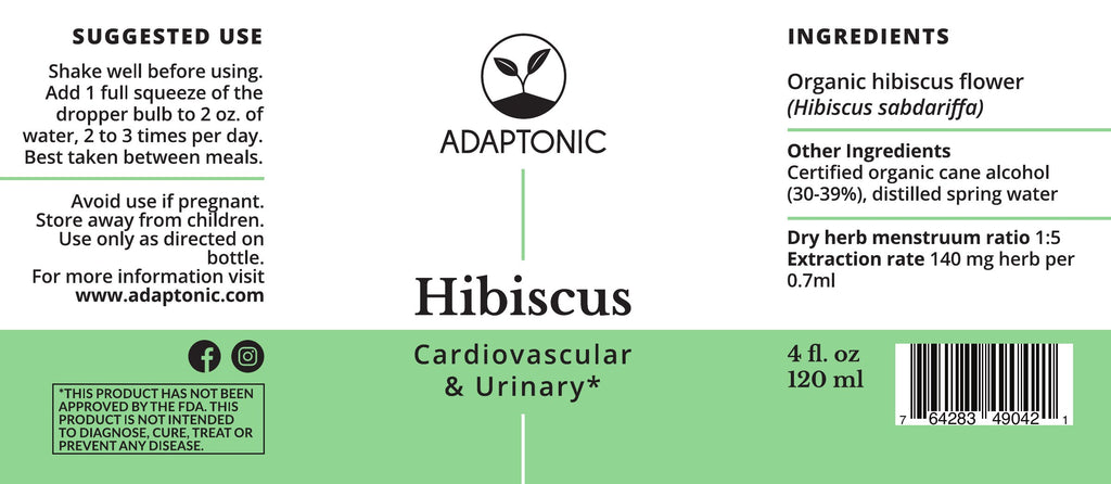 Hibiscus 4 oz label