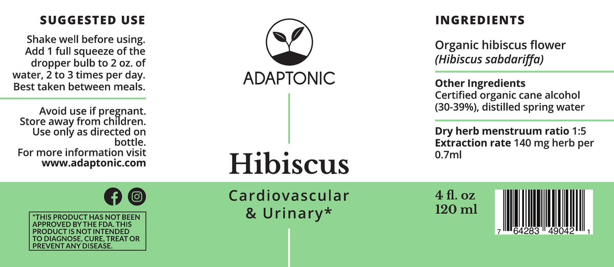 Hibiscus 4 oz label