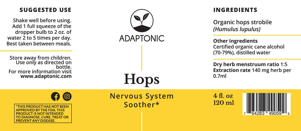 Hops 4 oz label